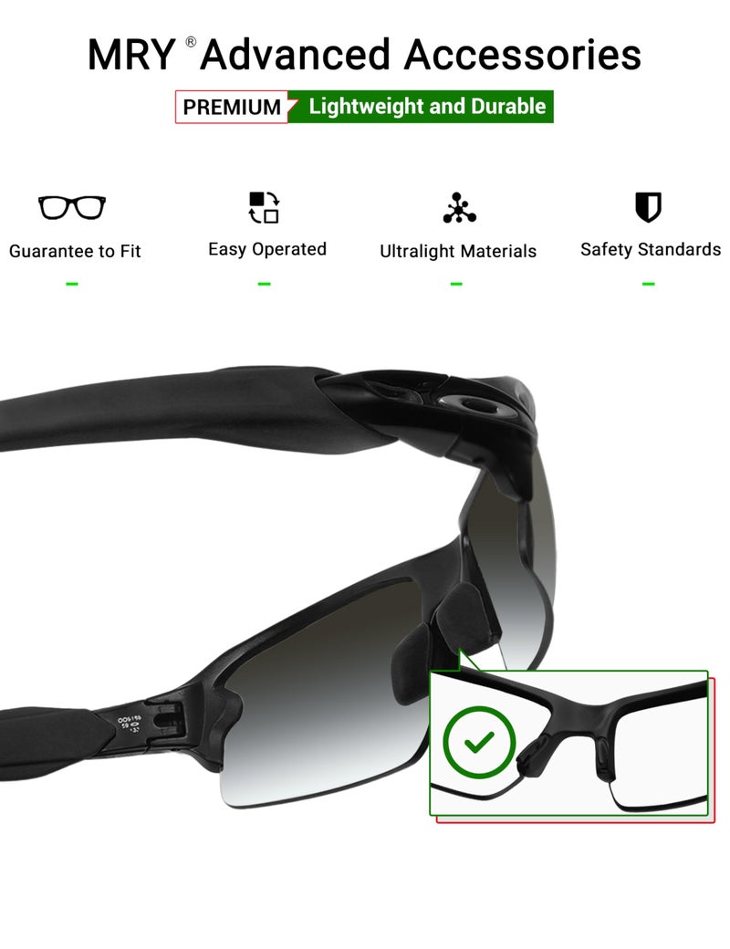 Mryok Replacement Nose Piece Nose Pads for Oakley Flak 2.0/Flak Jacket Sunglass - Black - Image 3